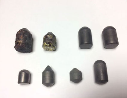 Compacts removed from Tri-Cone Roller Recycling